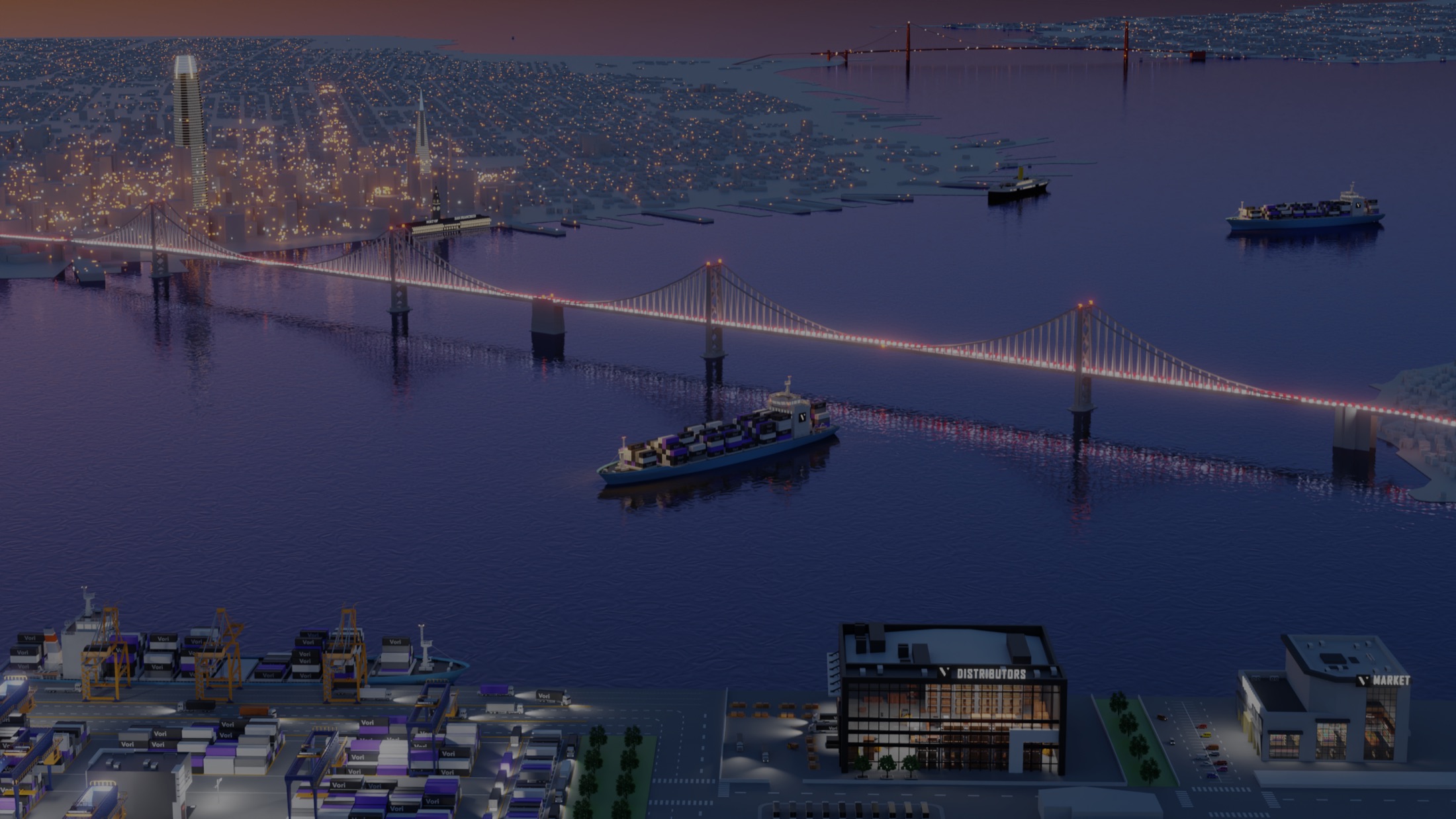 Vori trade network — distributors, ports, and stores connected at scale